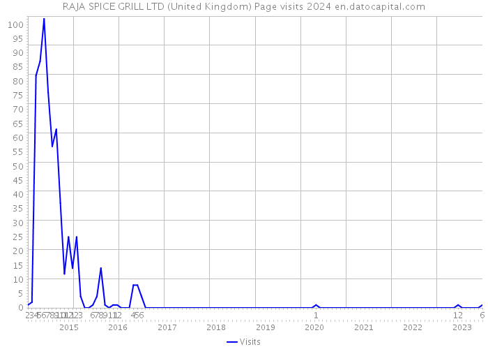 RAJA SPICE GRILL LTD (United Kingdom) Page visits 2024 