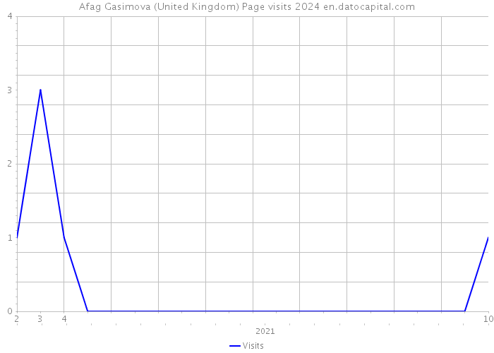 Afag Gasimova (United Kingdom) Page visits 2024 