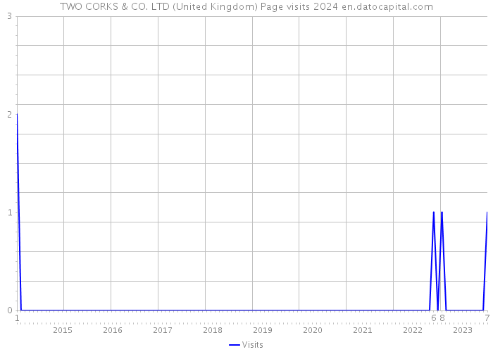 TWO CORKS & CO. LTD (United Kingdom) Page visits 2024 