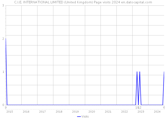 C.I.E. INTERNATIONAL LIMITED (United Kingdom) Page visits 2024 