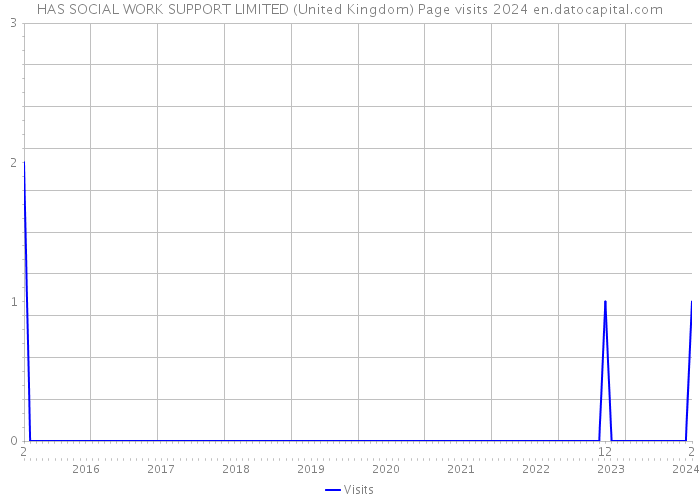 HAS SOCIAL WORK SUPPORT LIMITED (United Kingdom) Page visits 2024 