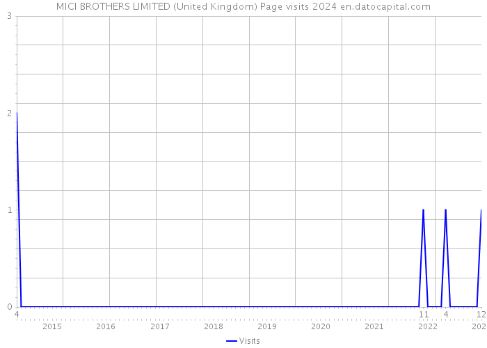 MICI BROTHERS LIMITED (United Kingdom) Page visits 2024 