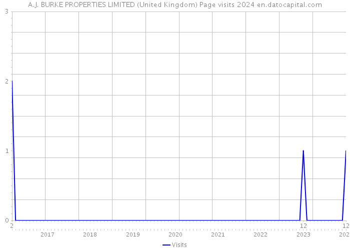 A.J. BURKE PROPERTIES LIMITED (United Kingdom) Page visits 2024 
