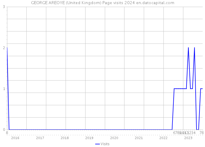 GEORGE AREOYE (United Kingdom) Page visits 2024 