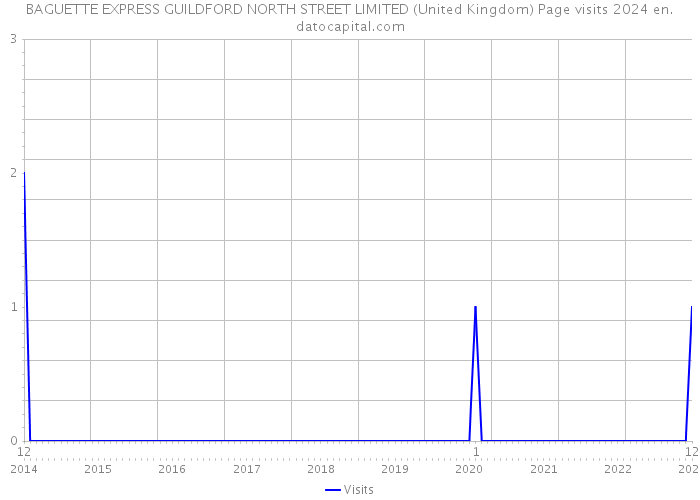 BAGUETTE EXPRESS GUILDFORD NORTH STREET LIMITED (United Kingdom) Page visits 2024 