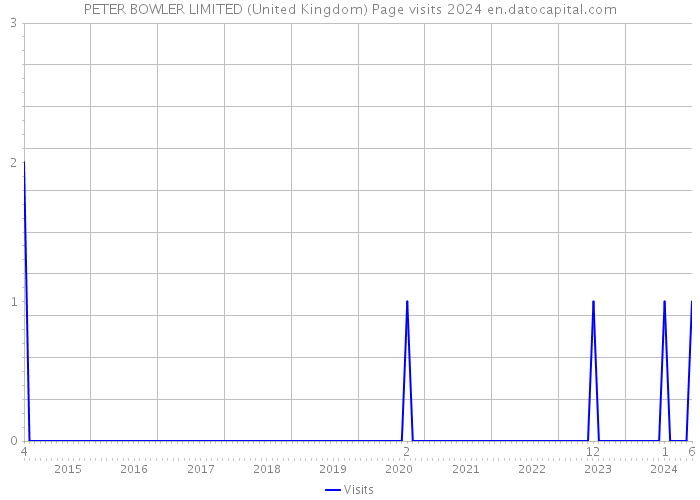 PETER BOWLER LIMITED (United Kingdom) Page visits 2024 