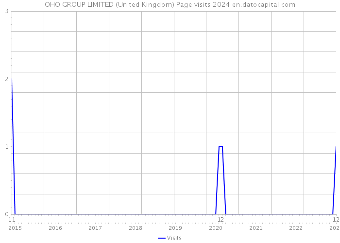 OHO GROUP LIMITED (United Kingdom) Page visits 2024 