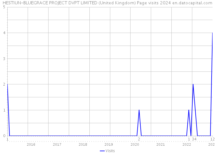HESTIUN-BLUEGRACE PROJECT DVPT LIMITED (United Kingdom) Page visits 2024 