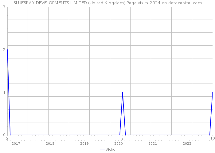BLUEBRAY DEVELOPMENTS LIMITED (United Kingdom) Page visits 2024 