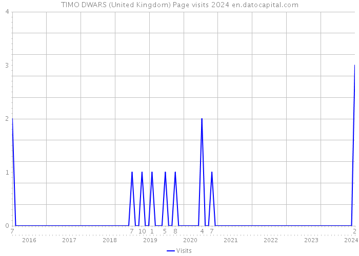 TIMO DWARS (United Kingdom) Page visits 2024 