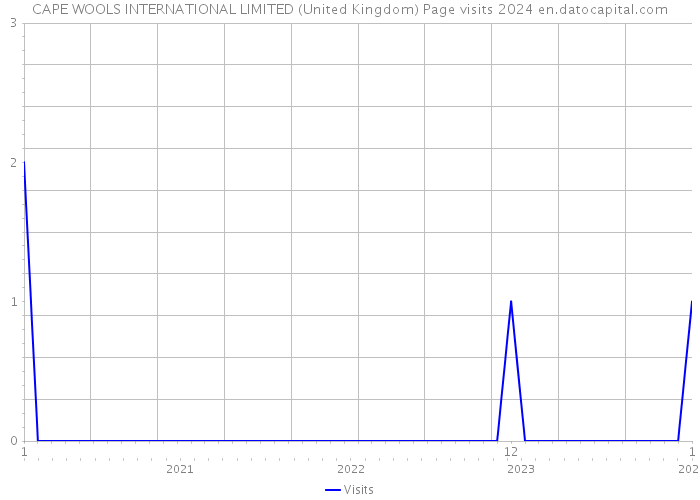 CAPE WOOLS INTERNATIONAL LIMITED (United Kingdom) Page visits 2024 