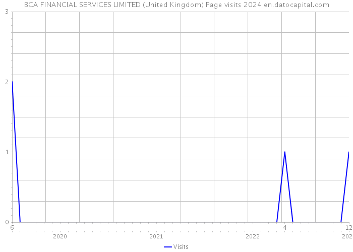 BCA FINANCIAL SERVICES LIMITED (United Kingdom) Page visits 2024 