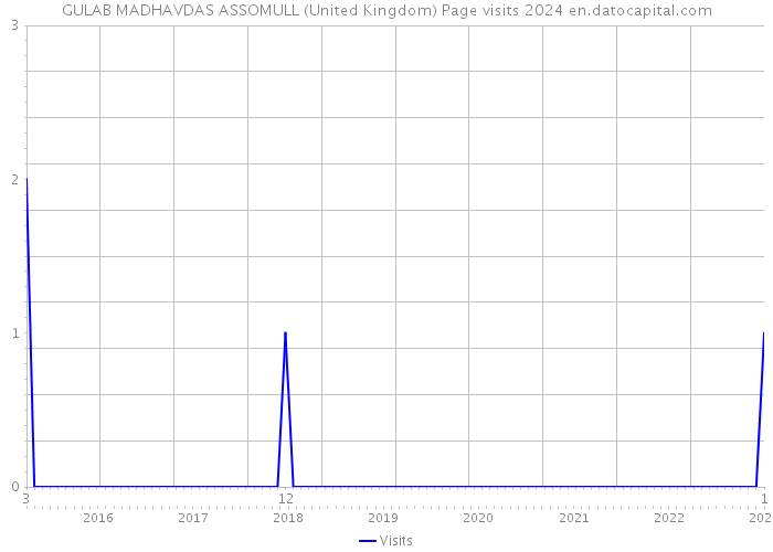 GULAB MADHAVDAS ASSOMULL (United Kingdom) Page visits 2024 