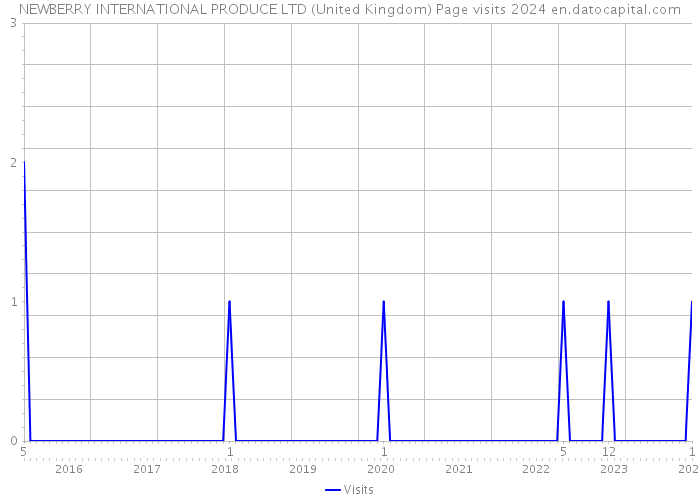 NEWBERRY INTERNATIONAL PRODUCE LTD (United Kingdom) Page visits 2024 