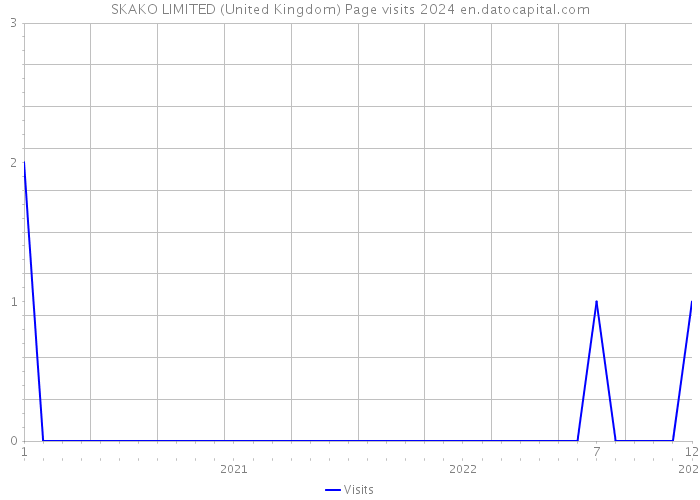 SKAKO LIMITED (United Kingdom) Page visits 2024 