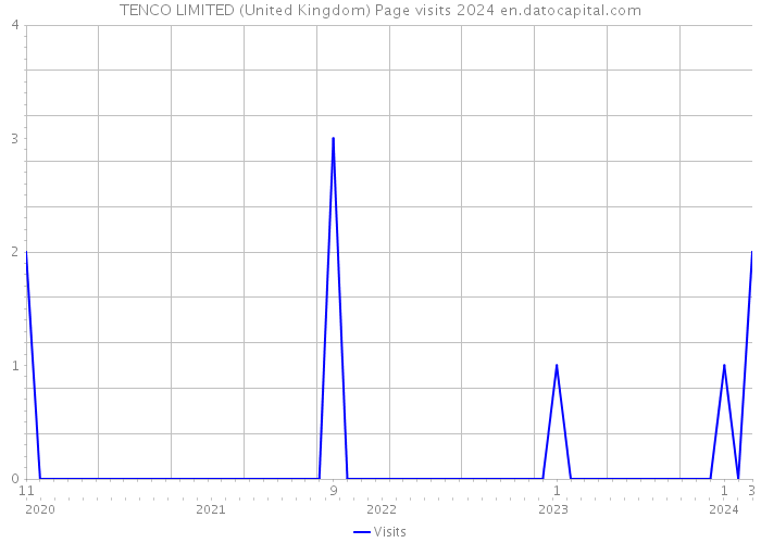 TENCO LIMITED (United Kingdom) Page visits 2024 