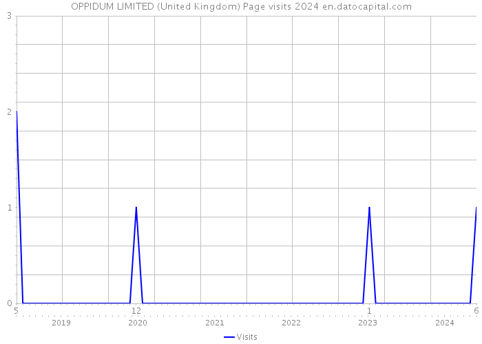OPPIDUM LIMITED (United Kingdom) Page visits 2024 