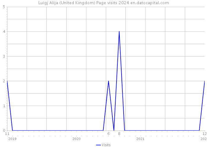 Luigj Alija (United Kingdom) Page visits 2024 