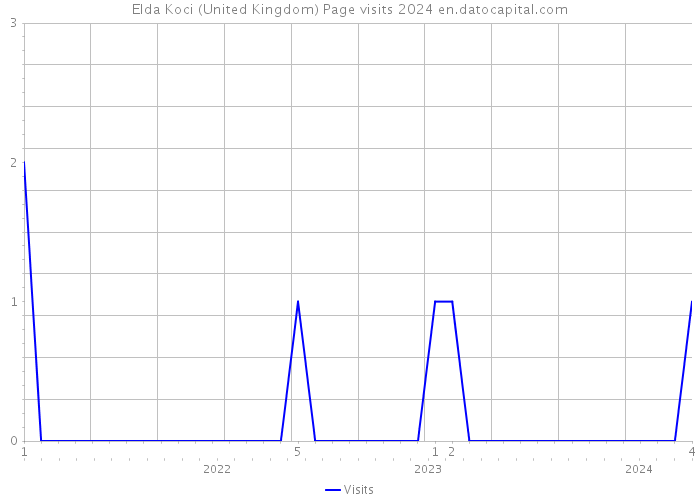 Elda Koci (United Kingdom) Page visits 2024 