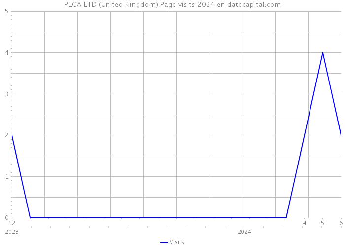 PECA LTD (United Kingdom) Page visits 2024 