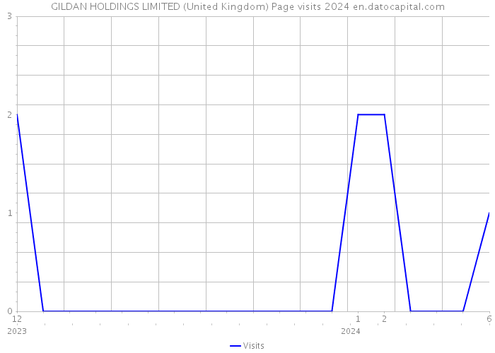 GILDAN HOLDINGS LIMITED (United Kingdom) Page visits 2024 