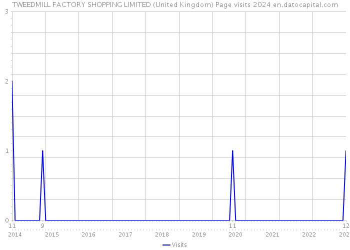TWEEDMILL FACTORY SHOPPING LIMITED (United Kingdom) Page visits 2024 