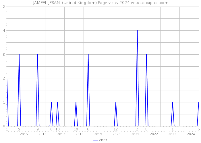 JAMEEL JESANI (United Kingdom) Page visits 2024 