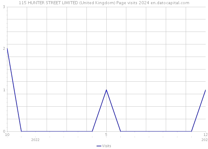 115 HUNTER STREET LIMITED (United Kingdom) Page visits 2024 