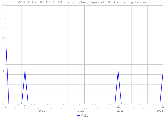 WOKING DYELINE LIMITED (United Kingdom) Page visits 2024 