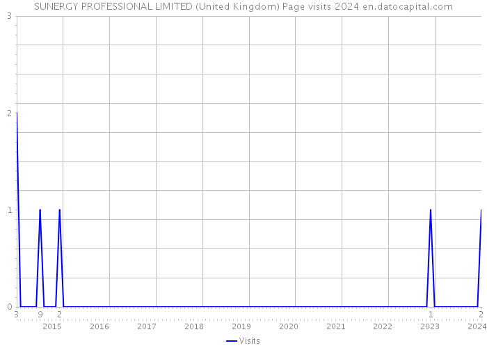 SUNERGY PROFESSIONAL LIMITED (United Kingdom) Page visits 2024 