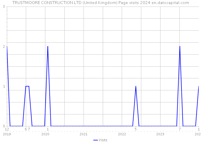 TRUSTMOORE CONSTRUCTION LTD (United Kingdom) Page visits 2024 