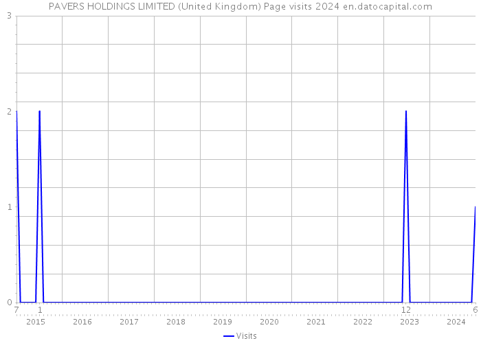 PAVERS HOLDINGS LIMITED (United Kingdom) Page visits 2024 