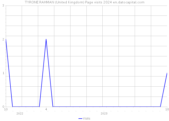 TYRONE RAHMAN (United Kingdom) Page visits 2024 