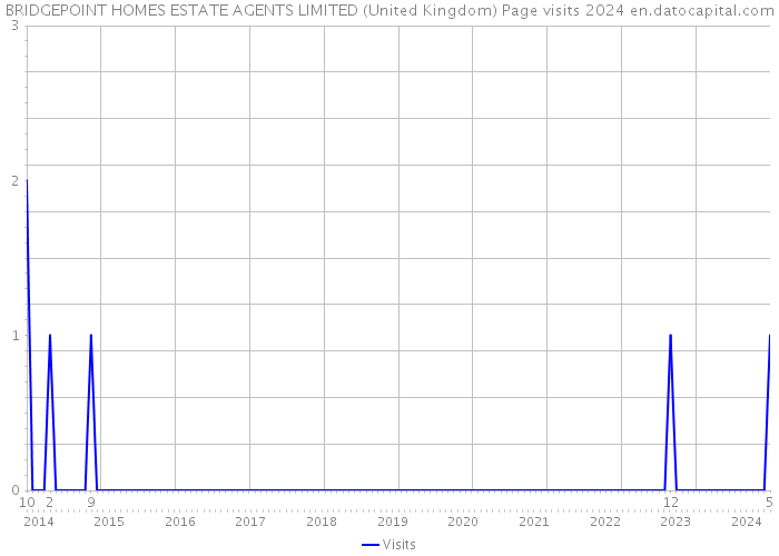 BRIDGEPOINT HOMES ESTATE AGENTS LIMITED (United Kingdom) Page visits 2024 