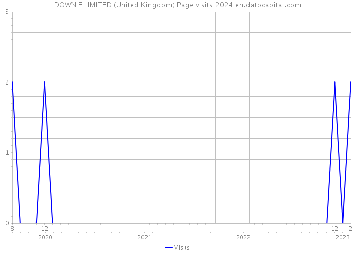 DOWNIE LIMITED (United Kingdom) Page visits 2024 