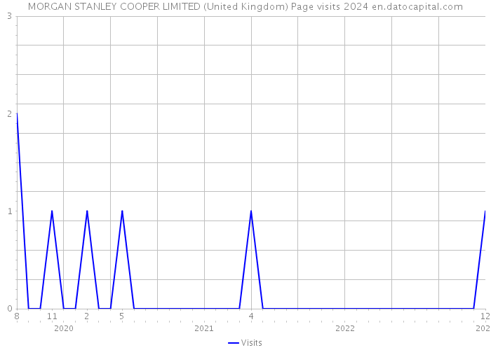 MORGAN STANLEY COOPER LIMITED (United Kingdom) Page visits 2024 