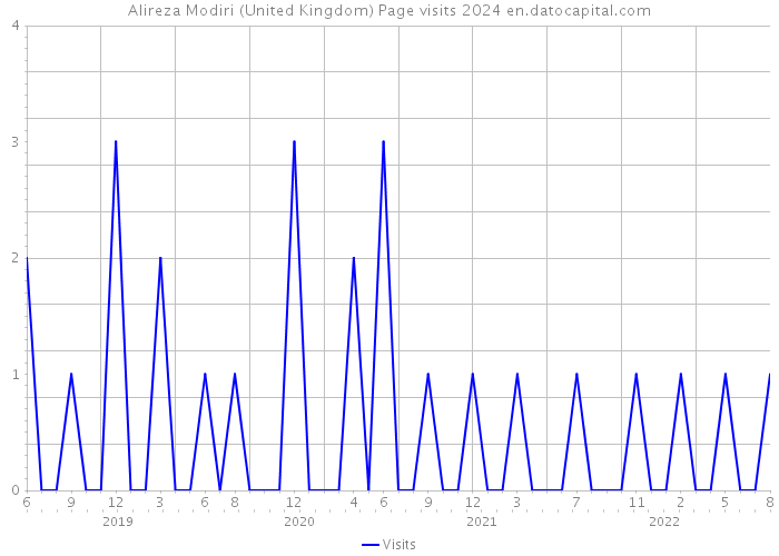 Alireza Modiri (United Kingdom) Page visits 2024 