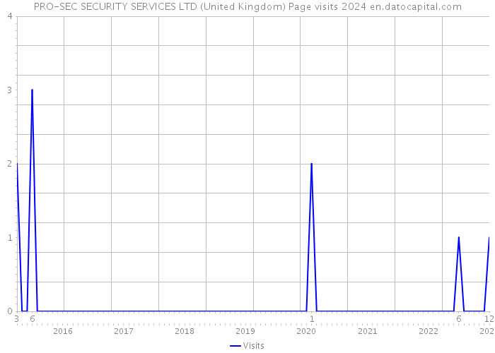 PRO-SEC SECURITY SERVICES LTD (United Kingdom) Page visits 2024 