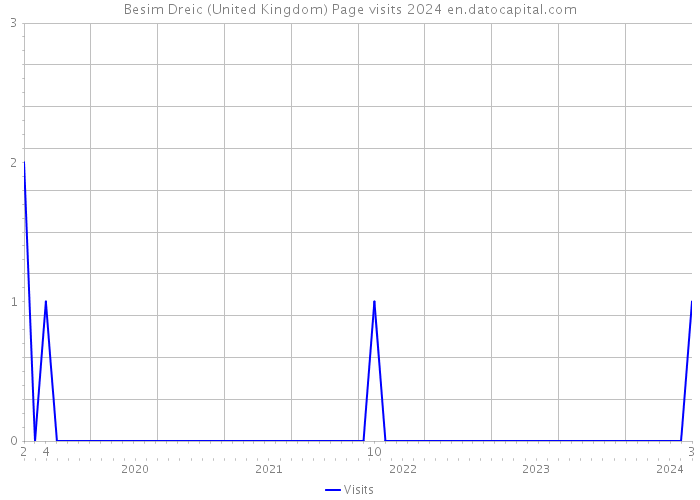 Besim Dreic (United Kingdom) Page visits 2024 