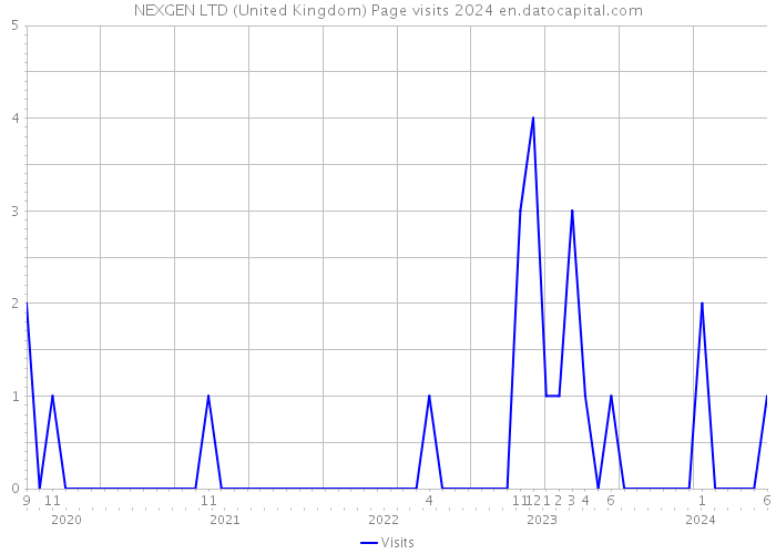 NEXGEN LTD (United Kingdom) Page visits 2024 