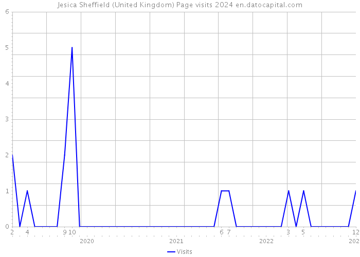Jesica Sheffield (United Kingdom) Page visits 2024 