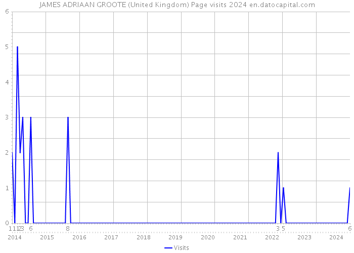 JAMES ADRIAAN GROOTE (United Kingdom) Page visits 2024 