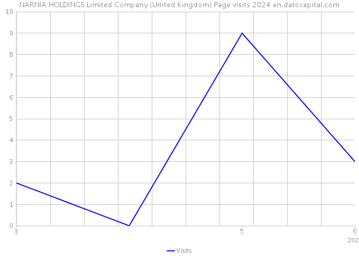 NARNIA HOLDINGS Limited Company (United Kingdom) Page visits 2024 