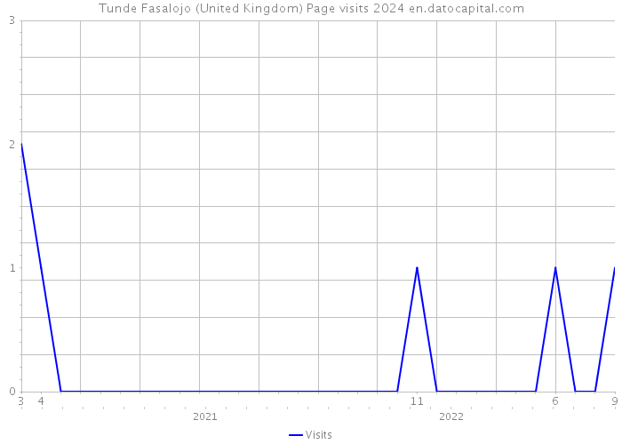Tunde Fasalojo (United Kingdom) Page visits 2024 