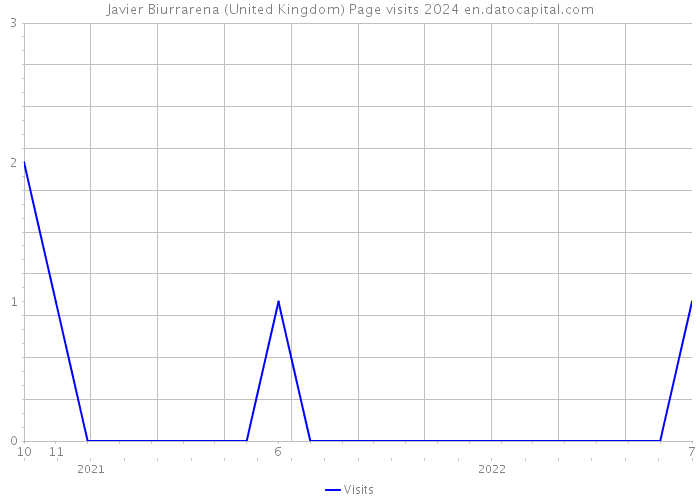 Javier Biurrarena (United Kingdom) Page visits 2024 
