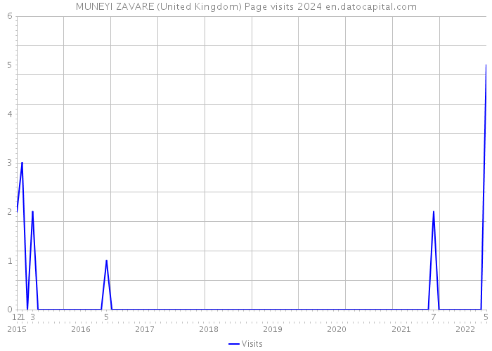 MUNEYI ZAVARE (United Kingdom) Page visits 2024 