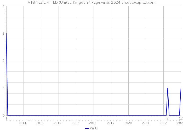 A18 YES LIMITED (United Kingdom) Page visits 2024 