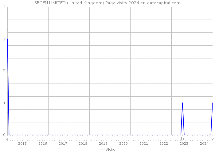 SEGEN LIMITED (United Kingdom) Page visits 2024 
