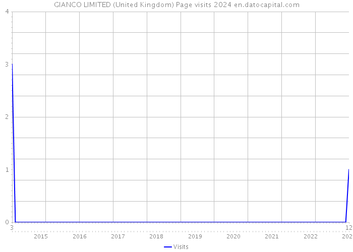 GIANCO LIMITED (United Kingdom) Page visits 2024 