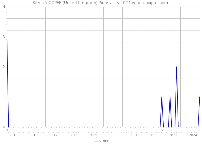 SAVINA GOPEE (United Kingdom) Page visits 2024 
